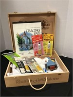 Wine Box with Craft Supplies
