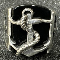 925 Black Onyz Silver Ring
