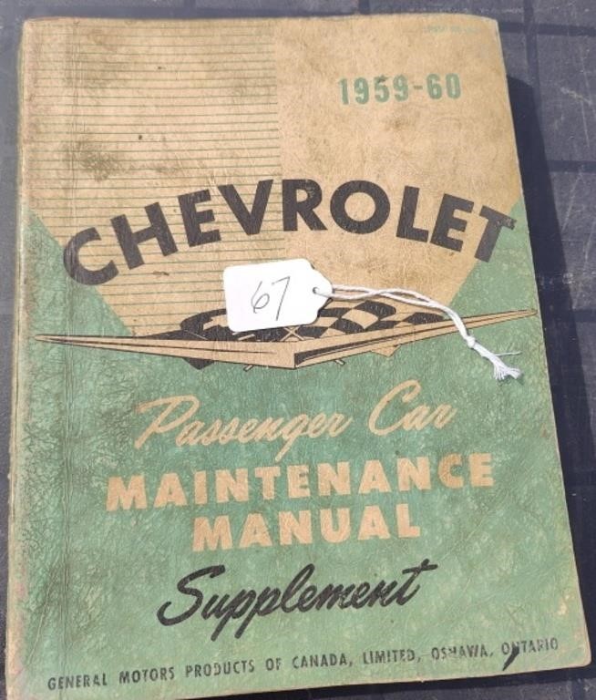 1959 '60 Chevrolet Car Maintenance Manual