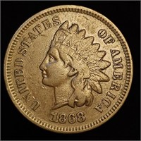 1868 Indian Head Cent - Scarce! - VF Details