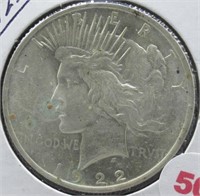 1922 Peace Silver Dollar.