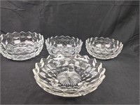 Four Pieces of Fostoria American Glassware