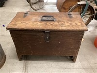 Old Wood Storage Box with Games inside