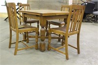 Drop Leaf Table w/(4) Chairs, Approx 36"x35"x30"