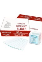 (New) (150 pack, 50 Microscope slides & 50 cover