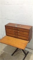 Vintage Handmade Wood Tool Box U7D