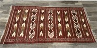 Vintage handmade Kilim rug, 75" x 37”