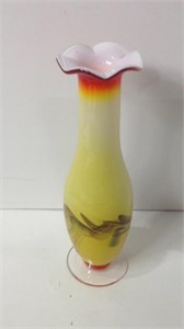 Vintage Dalian  Art Glass Bud Vase U16A