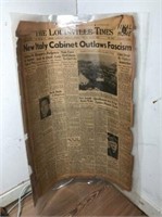 1943 Louisville Times Front Page