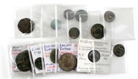 LATE ROMAN IMPERIAL COIN LOT OF FIFTEEN ATTRIBUTED