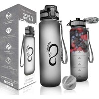 34 oz  Live Infinitely Gym Water Bottle w/ Time Ma