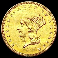 1861 Rare Gold Dollar CLOSELY UNCIRCULATED