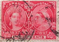 3 PC Canada 1897 Three Cents Stamp with Envelope