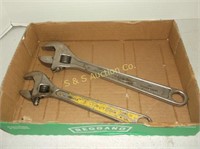 2-crescent wrenches   10" & 12"