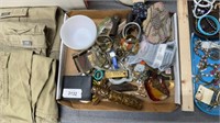 Tray of jewelry and miscellaneous