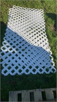 3 sheets white plastic lattice 4x8