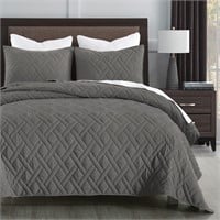HORIMOTE HOME Quilt Set Queen Size Grey, Classic G