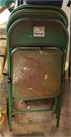 Lot of 3 Metal Folding Chairs