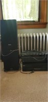 2 Panasonic speakers, Sony audio/video control