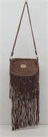 Fringed Leather Shoulder Bag Purse