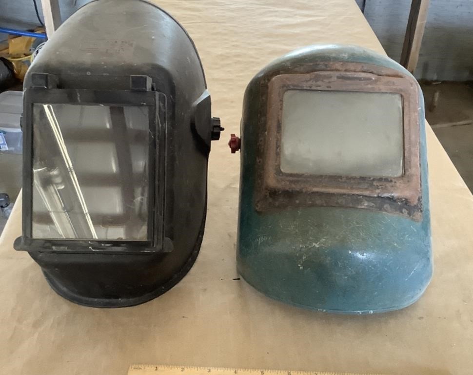 2 welding helmets