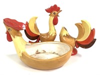 1960s Holt Howard Rooster S&P Tray +