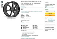 B4412  MOTIV WHEELS 432B 16x7.5 Gloss Black