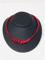 Red Jade bead necklace