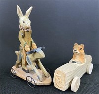 Primative Toys-Bunny & Bear - 2-pc lot