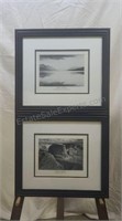 Framed Ansel Adams prints. Both 17×15.