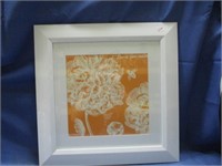 framed floral print