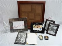 Hanging Jewelry Box & Assorted Picture Frames