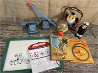 Vintage Toys, Pinocchio Book, & 6th Birthday