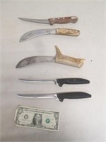 Nice Knife Lot - Antler Handle, Chicago Cutlery,