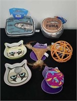 New cat toys and Cat dishes