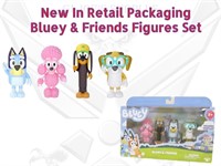 New Bluey Friends 4pc Figure Set Retail Packaging