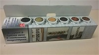 6 Canister Magnetic Spice Rack Appears Unused