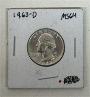 1963-D MS64 SILVER QUARTER DOLLAR