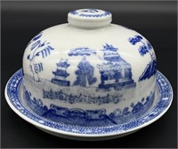 Blue & White Chinoiserie Covered Butter