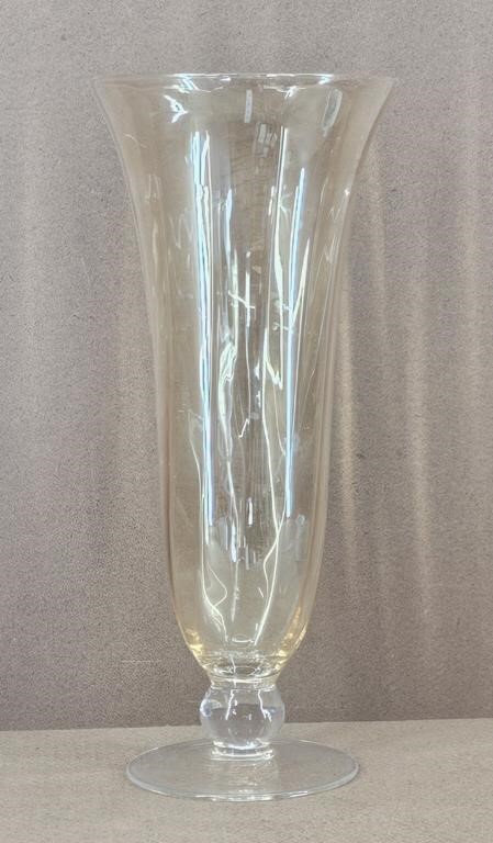 19" Rose Peach Hurricane Vase