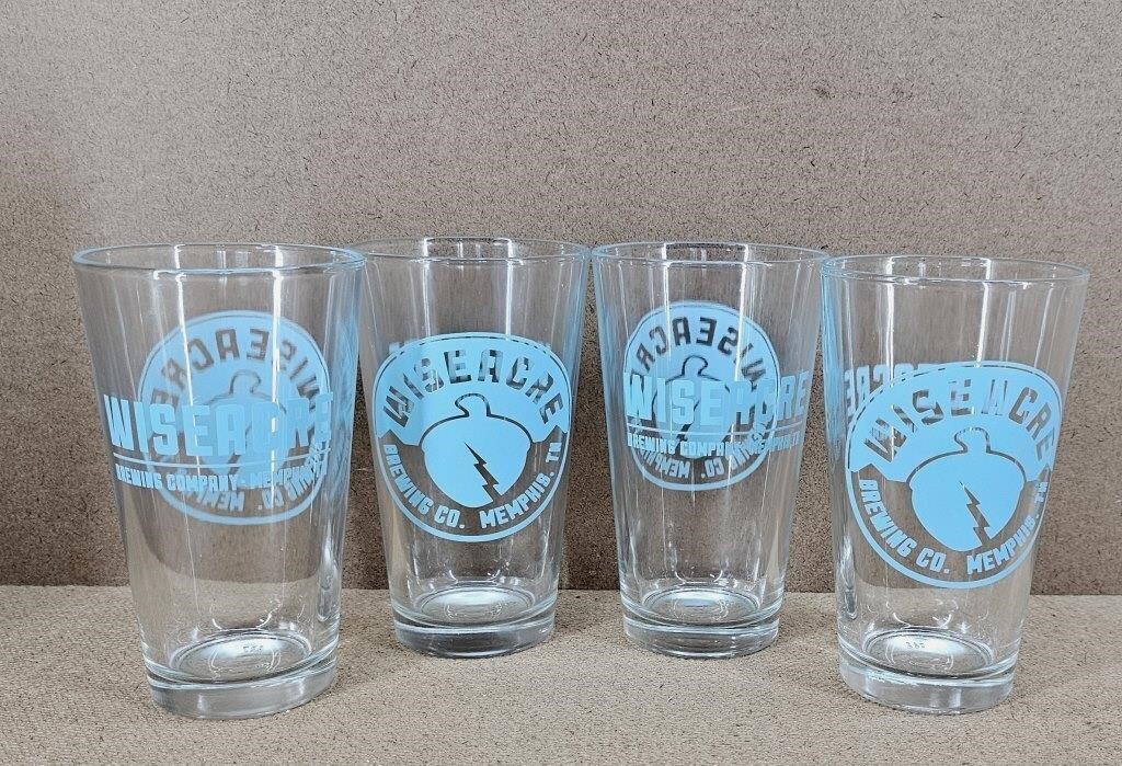 4pc Wiseacre Shaker Pint Glasses