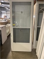 34"x80" RH steel door/storm door combo