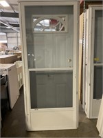 34"x80" LH steel door/storm door combo