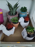 6 Cnt Artificial Succulents