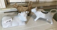 3 Ceramic Creamer Server Cows