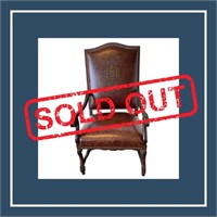 SOLD SOLD Armchair- Leather /Nail Trim