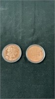 .999 2 fine copper coins