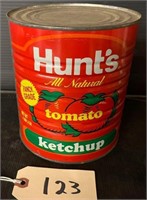 Empty, Sealed Hunts Tomato Ketchup Can