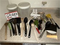 Kitchen utensils, containers
