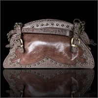 Charm & Luck 100% Genuine Leather & Silk Purse